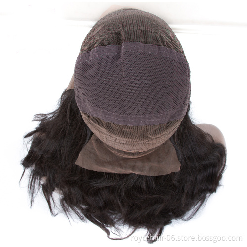 Royce Peruvian Hair Kinky Curly Full Lace Human Hair Wigs with Baby Hair Natural Color for Black Women